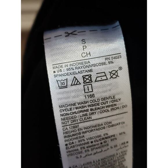 Old Navy Women Black Polka Dot Round Neck Long Sleeve Knee Length Sheath Dress S - Picture 10 of 11